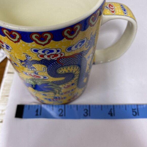 Chinese Hand Painted Vintage Tea Brewing Mug 3 Piece Set 5x3” - Picture 14 of 16